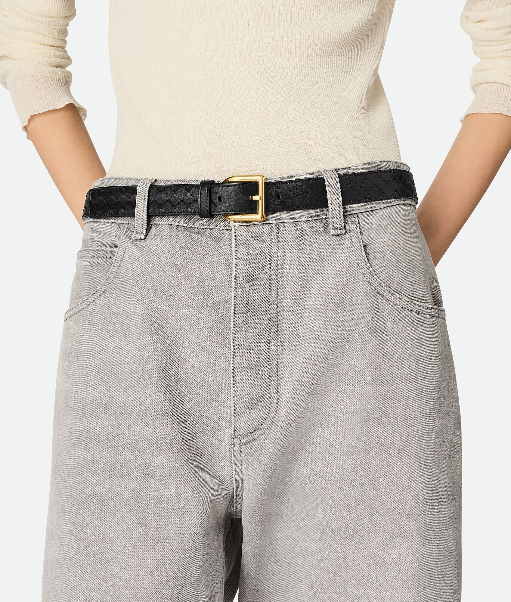 BOTTEGA VENETA Intrecciato Piccolo编织腰带