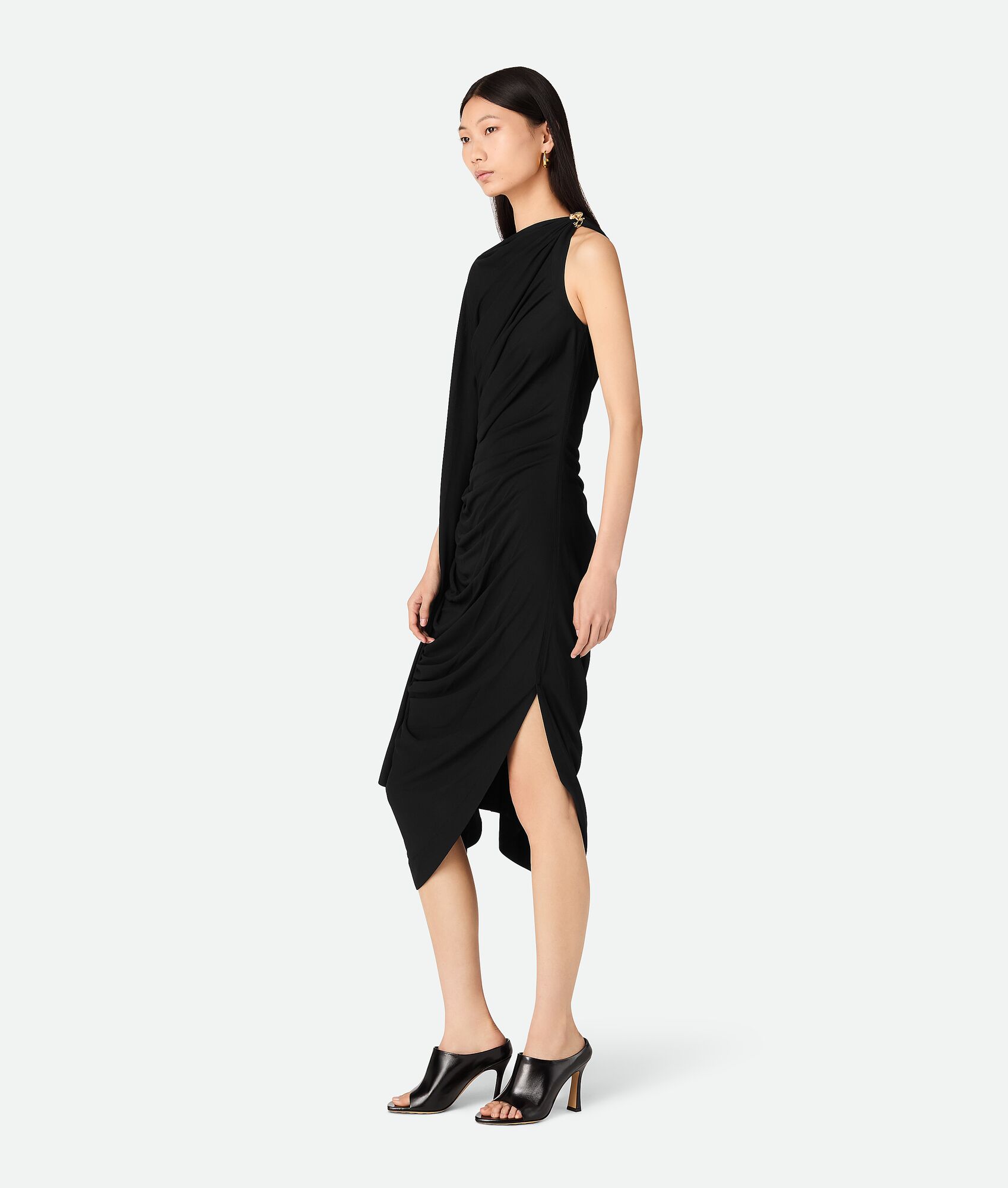 BOTTEGA VENETA 粘胶纤维针织垂褶连衣裙