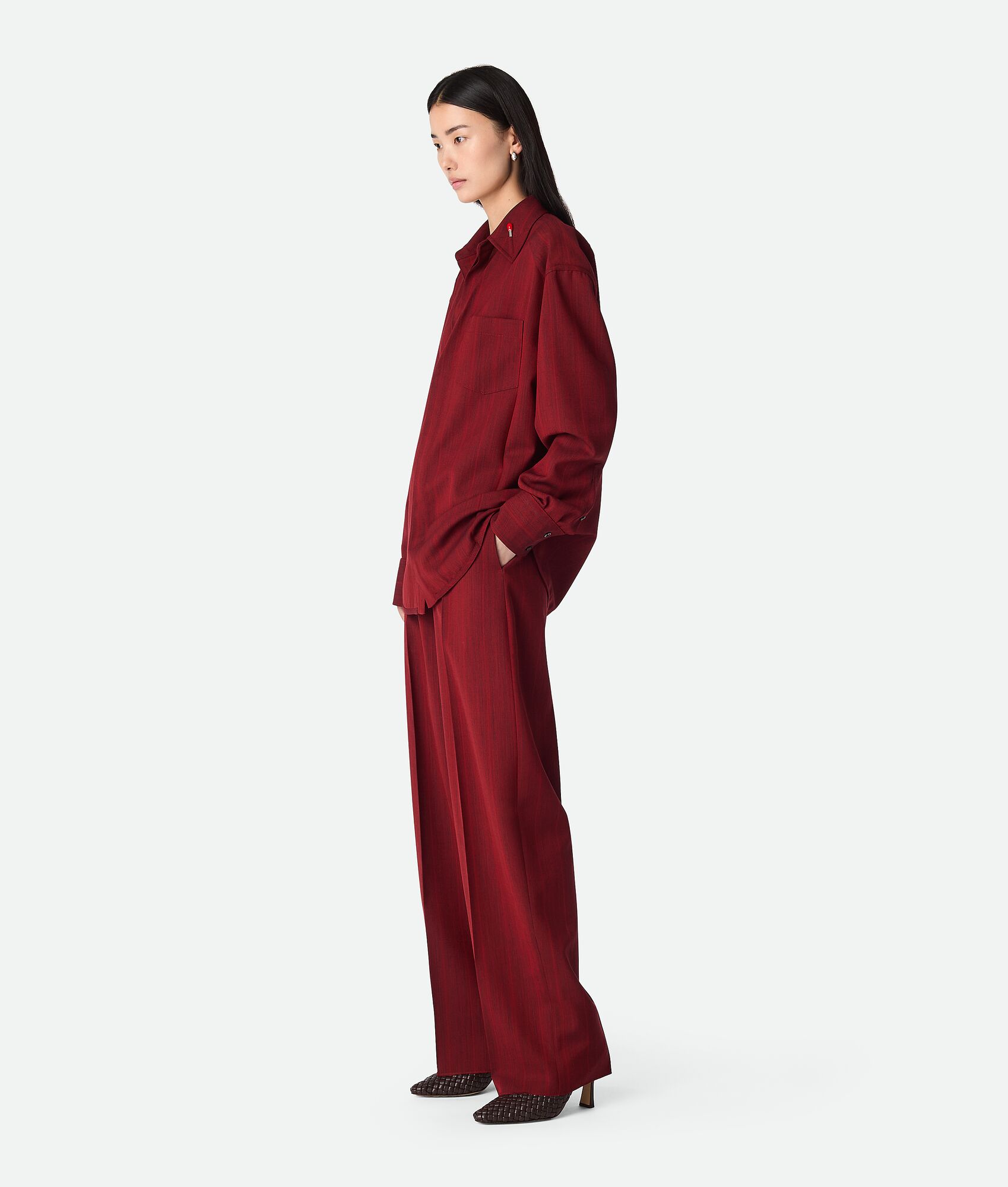BOTTEGA VENETA 细条纹羊毛衬衫
