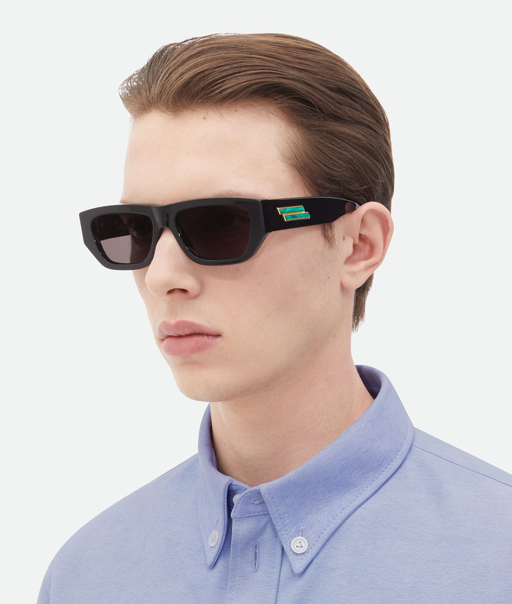 BOTTEGA VENETA Bolt再生醋酸酯长方形太阳镜