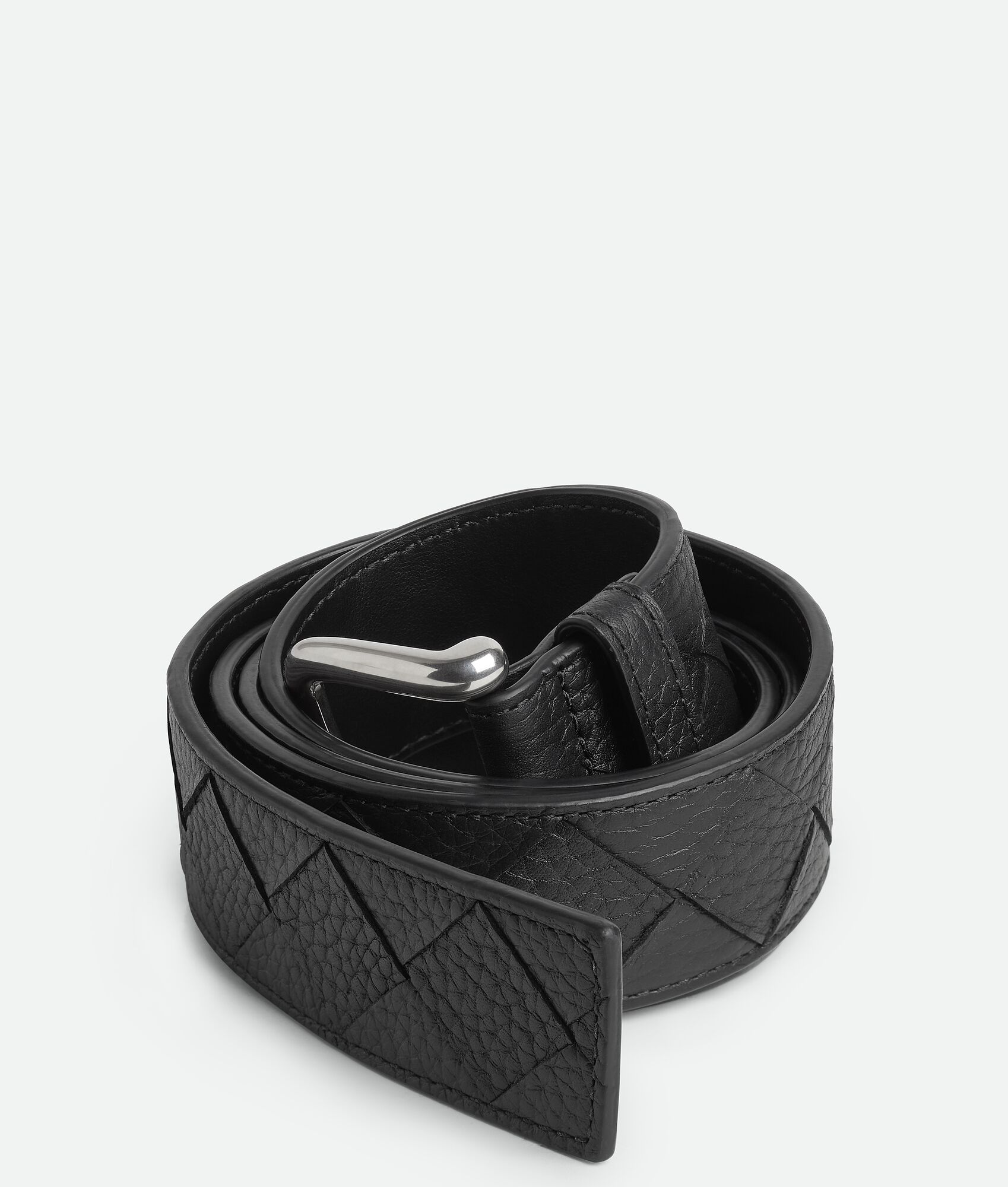 BOTTEGA VENETA Intrecciato编织Taurillon腰带